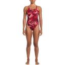 Nike Swim Racerback One Piece Swimsuit Red White Women - 30