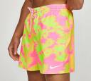 Nike Swim Volley Floral 5" Swim Shorts Pink Yellow - M