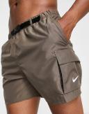 Nike Swimming 5 Inch Cargo Shorts in Grey