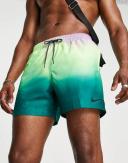 Nike Swimming Explore 5 Inch Tie Dye Swim Shorts in Purple and Blue