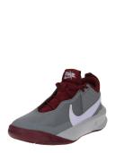 Nike Team Hustle D10 Basketball Shoe - Grey/Beetroot