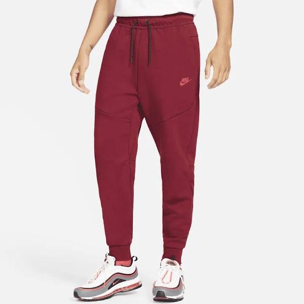 Nike Tech Fleece Joggers - Red - Mens