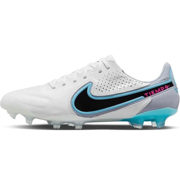 Nike Tiempo Legend 9 Elite FG Firm Ground Soccer Cleat White/Black/Blue/Pink - Size 4