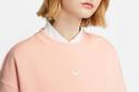 Nike Unisex Mini Swoosh Oversized Crew Sweatshirt in pinksicle