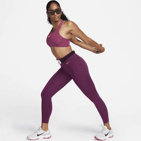 Nike Universa Women's Medium-Support High-Waisted 7/8 Leggings With Pockets - Red