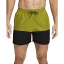 Nike Volley 5 Swim Shorts Yellow Black - L