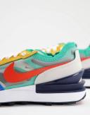 Nike Waffle One Mustard Orange Blue Turquoise