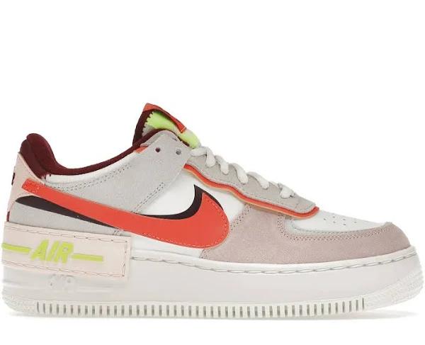 Nike Women's Air Force 1 Shadow Red/Orange/Volt