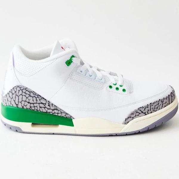 Nike | Women's Air Jordan 3 Retro 'Lucky Green' Sneakers White/varsity Red-Lucky Green / 6