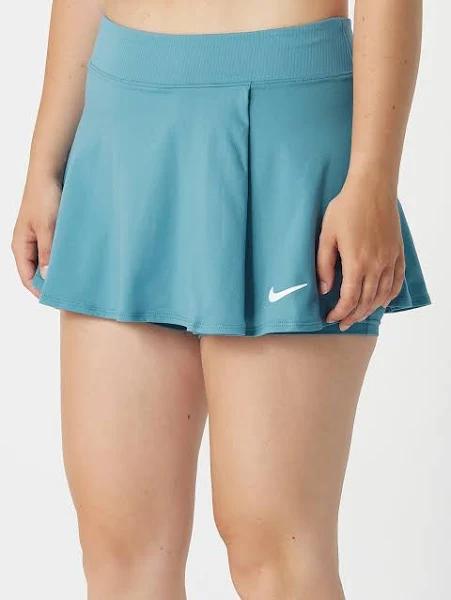 Nike Women's Casual Skirt Noise Aqua & White Court Dri-FIT Victory Skort L