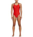 Nike Women's Logo Tape Fastback One Piece Swimsuit - Picante Red XS - Swimoutlet.com