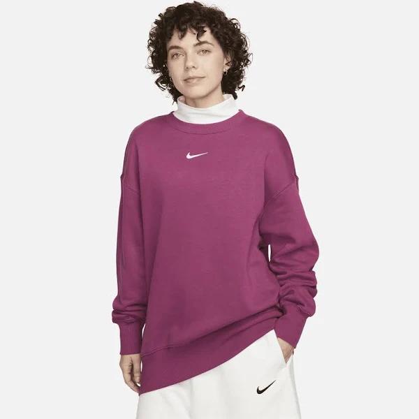Nike Women's Nike Sportswear Phoenix Fleece Oversized Crewneck Rosewood/Sail