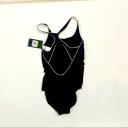Nike Women's One Piece Swimsuit Jet Black Solid Powerback One-piece S