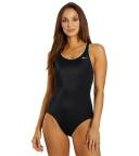 Nike Women's One Piece Swimsuit Jet Black Solid Powerback One-piece S