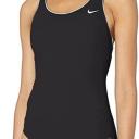 Nike Women's One Piece Swimsuit Jet Black Solid Powerback One-piece S