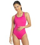Nike Women's One Piece Swimsuit Pink Prime Solid Powerback One-piece XS