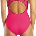 Nike Women's One Piece Swimsuit Pink Prime Solid Powerback One-piece XS