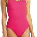 Nike Women's One Piece Swimsuit Pink Prime Solid Powerback One-piece XS