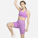 Nike - Women's Pink High-Waisted - Go Firm Support 8" Biker Shorts - Size S at The Iconic