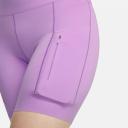 Nike - Women's Pink High-Waisted - Go Firm Support 8" Biker Shorts - Size S at The Iconic