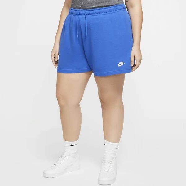 Nike Women's Plus Active Short Game Royal & White Club Fleece Shorts 1x