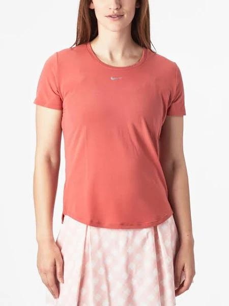 Nike - Women's Red Short Sleeve T-shirts - One Luxe Dri-FIT SS Top - Size M at The Iconic