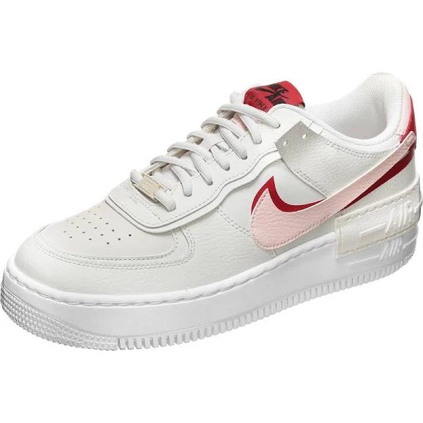 Nike Womens Air Force 1 Shadow Casual Basketball Shoes - Phantom/Echo Pink/Red, Size 11M