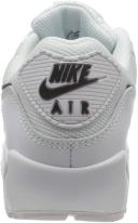 Nike Womens Air Max 90 Running Shoes - White/White/Black - 7.5