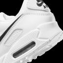 Nike Womens Air Max 90 Running Shoes - White/White/Black - 7.5