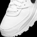Nike Womens Air Max 90 Running Shoes - White/White/Black - 7.5