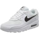 Nike Womens Air Max 90 Running Shoes - White/White/Black - 7.5