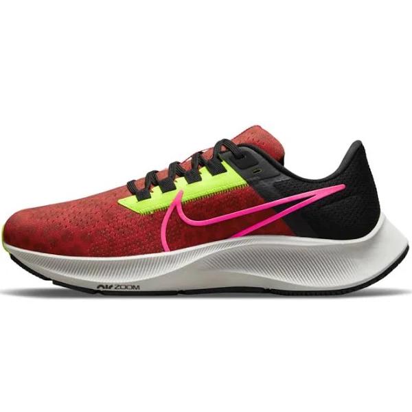 Nike Womens Air Zoom Pegasus 38 Chile Red Shoes - Size 5 - Chile Red/Hyper Pink-Black
