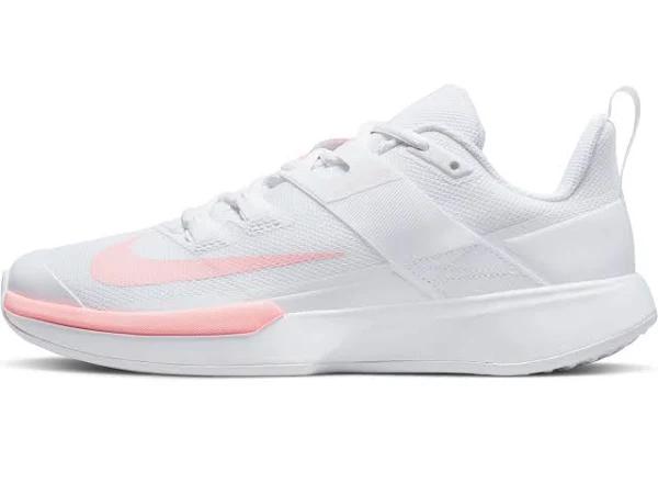 Nike Womens Court Vapor Lite Tennis Shoes - White/Washed Coral 10