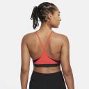 Nike Womens Dri-FIT Indy V Neck Sports Bra Red XS