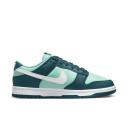 Nike Womens Dunk Low Sneaker (Geode Teal/White-Emerald Rise - 8)