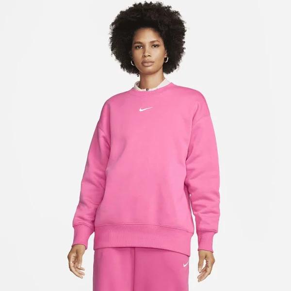 Nike Womens Phoenix Oversized Sweatshirt Pink XL