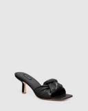 Nine West Knot Heeled Sandal in Black 10