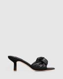 Nine West Knot Heeled Sandal in Black 10