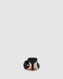 Nine West Knot Heeled Sandal in Black 7.5
