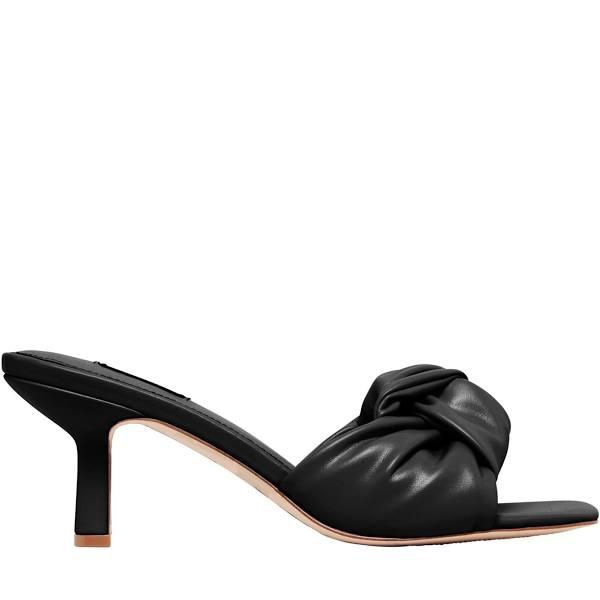 Nine West Knot Heeled Sandal in Black 7.5