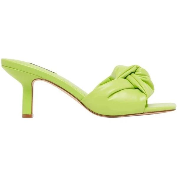 Nine West Knot Heeled Sandal in Lime Green Lime 10
