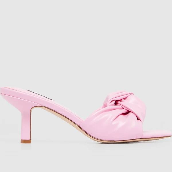 Nine West Knot Heeled Sandal in Pink 9