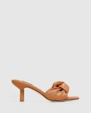 Nine West Knot Heeled Sandal in Tan 8.5