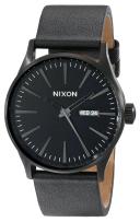 Nixon Sentry Leather Watch - All Black