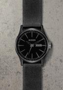 Nixon Sentry Leather Watch - All Black