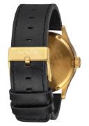 Nixon Sentry Leather Watch - Gold Black