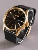 Nixon Sentry Leather Watch - Gold Black