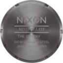 Nixon Sentry Leather Watch - Polished Gold/Navy Sunray