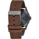 Nixon Sentry Leather Watch - Polished Gold/Navy Sunray
