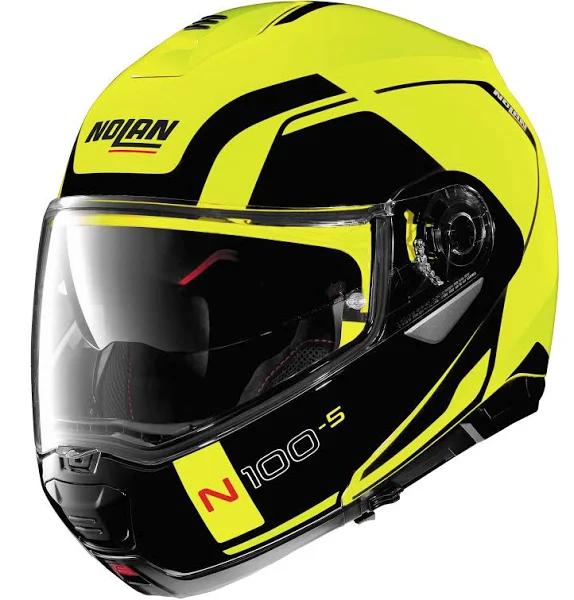 Nolan N100-5 Consistency Helmet (Large, Yellow)